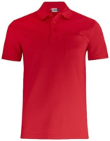Basic Pocket Polo Shirt Red
